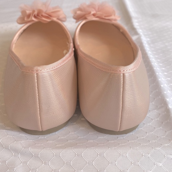 Worn once inside! Pink w/ toile and diamond accents in the flowers, rubber soles - Picture 7 of 7